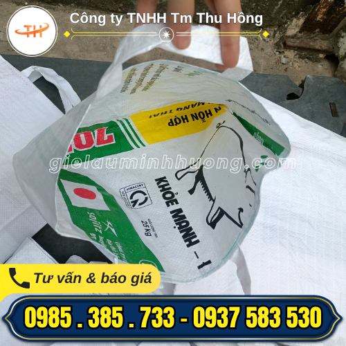 Bao tải cũ 2 quai xách tái chế lại Bao tải cũ 2 quai xách tái chế lại