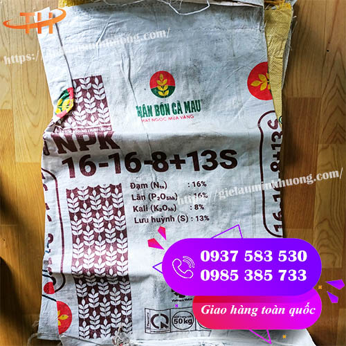 bao tải cũ 50kg đựng phân bón Cà Mau