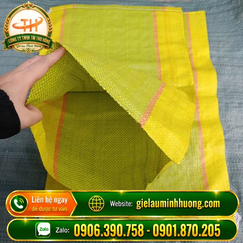 Bao tải dệt PP đựng gạo 10kg bền chắc Bao tải dệt PP đựng gạo 10kg bền chắc