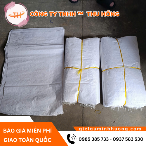 Bao tải dệt trắng 20kg-25kg-50kg đóng hàng nông sản Bao tải dệt trắng 20kg-25kg-50kg đóng hàng nông sản