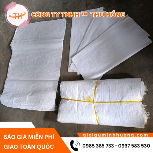 Bao tải dệt trắng 20kg size 50x70 Bao tải dệt trắng 20kg size 50x70