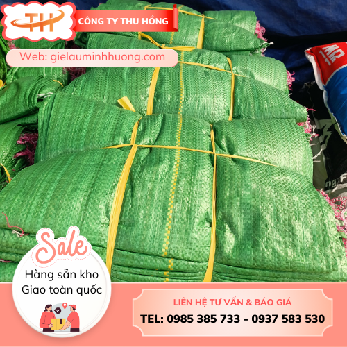 Bao tải dứa đựng đá viên 50x70 Bao tải dứa đựng đá viên 50x70 số lượng lớn cho cơ sở nước đá