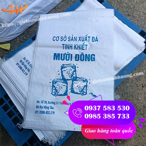 bao tải dứa đựng nước đá