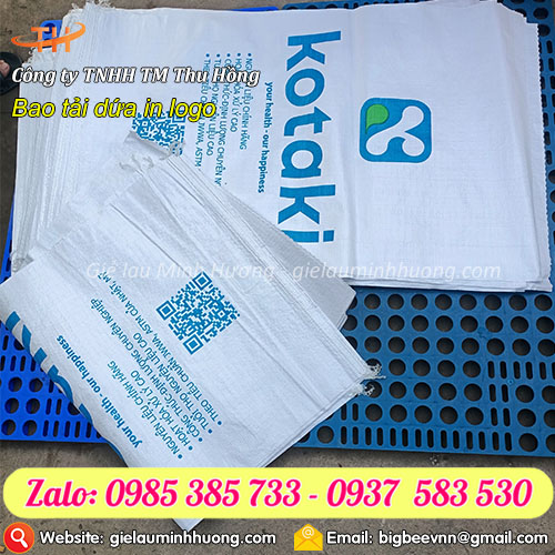 Bao tải dứa in logo giá rẻ cho cơ sở sản xuất Bao tải dứa in logo giá rẻ cho cơ sở sản xuất