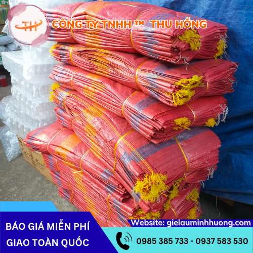 Bao tải dứa màu đỏ 25kg-50kg-100kg đủ loại có sẵn tại kho Bao tải dứa màu đỏ 25kg-50kg-100kg đủ loại có sẵn tại kho