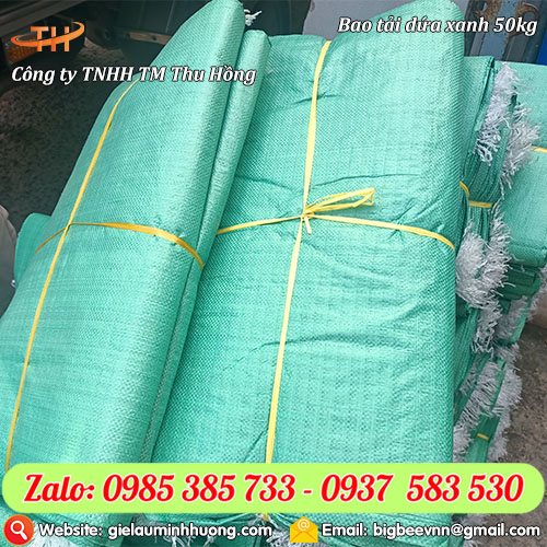 Bao tải dứa xanh 50kg đóng hàng sử dụng nhiều lần Bao tải dứa xanh 50kg đóng hàng sử dụng nhiều lần