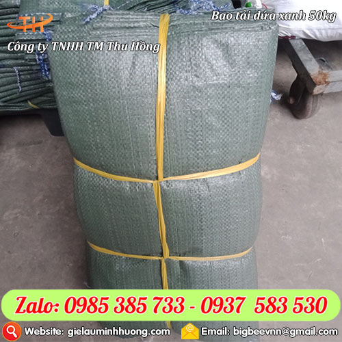 Bao tải dứa xanh đựng 50kg Bao tải dứa xanh đựng 50kg