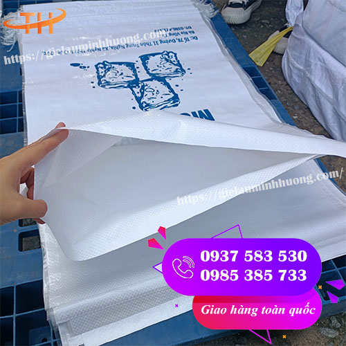 bao tải đựng nước đá in logo theo yêu cầu