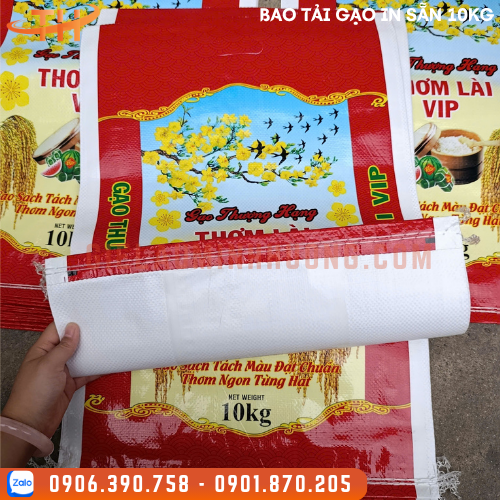 bảo tải gạo in sẵn logo 10Kg bảo tải gạo in sẵn logo 10Kg