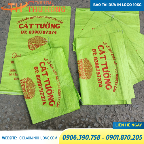 bao tải gạo 10kg in sẵn logo bao tải gạo 10kg in sẵn logo