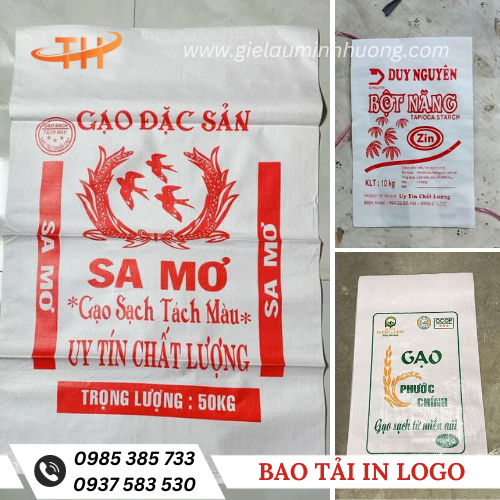Bao tải in logo mẫu theo yêu cầu Bao tải in logo mẫu theo yêu cầu