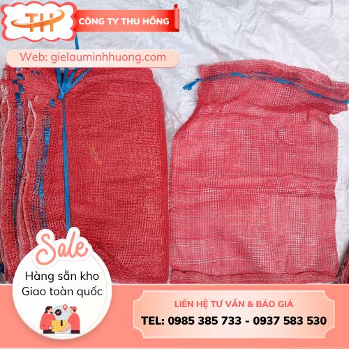 Bao tải lưới đựng hành tỏi Bao tải lưới đựng hành tỏi nhiều lợi ích thiết thực