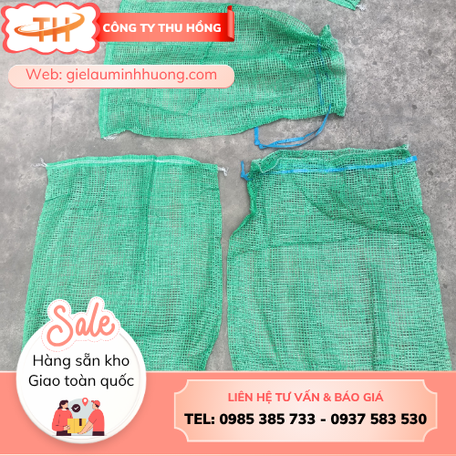 Bao tải lưới đựng hành tỏi Bao tải lưới đựng hành tỏi tái sử dụng nhiều lần