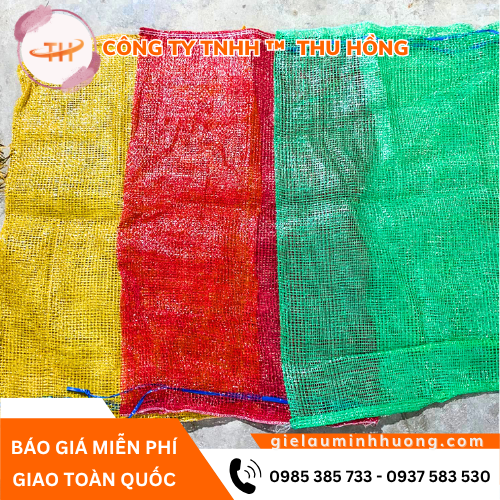 Bao tải lưới đựng nông sản nhiều màu Bao tải lưới đựng nông sản nhiều màu