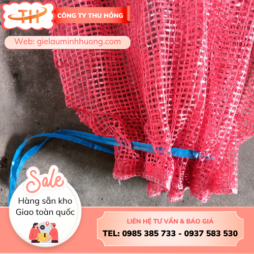Bao tải lưới đựng hành tỏi Bao tải lưới nhựa đựng hành tỏi bền chắc