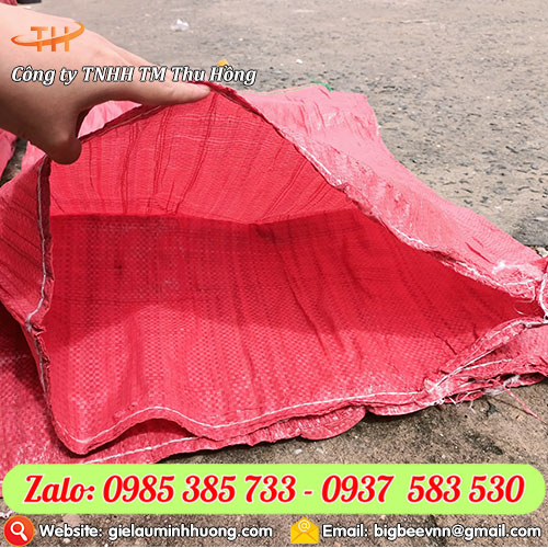 Bao tải màu đỏ loại mỏng đóng hàng nông sản Bao tải màu đỏ loại mỏng đóng hàng nông sản
