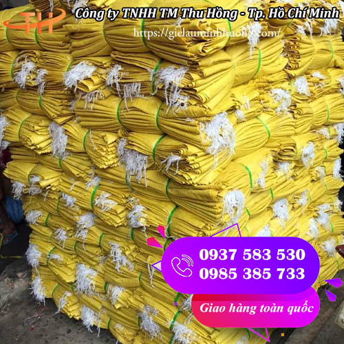 Bao tải màu vàng dày cỡ 80 x 100 giá rẻ nhất tại Thu Hồng Bao tải màu vàng dày cỡ 80 x 100 giá rẻ nhất tại Thu Hồng