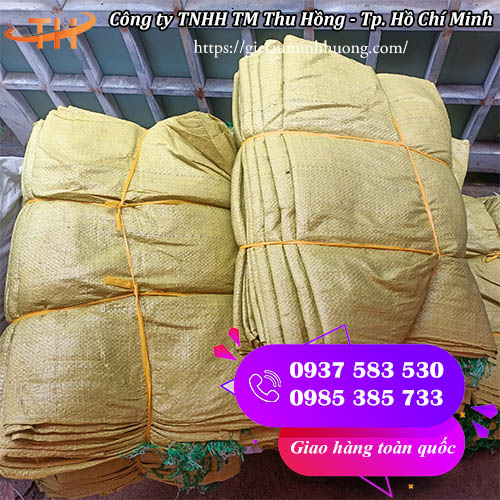 Bao tải màu vàng dày cỡ 80 x 100 Bao tải màu vàng dày cỡ 80 x 100