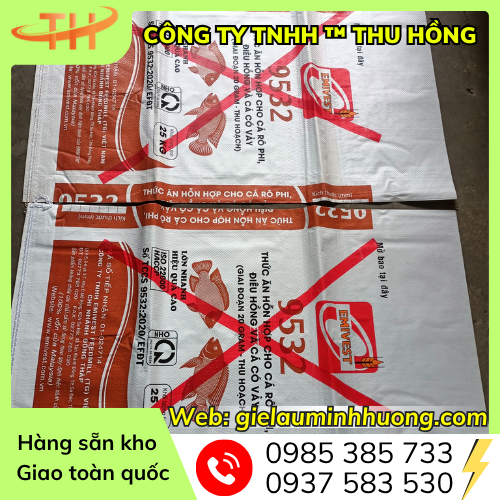 Bao tải PP cũ siêu bền đựng 25kg Bao tải PP cũ siêu bền đựng 25kg