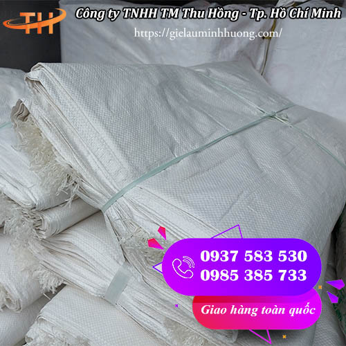 bao tải trắng cỡ 60 x 110 của Thu Hồng vừa rẻ vừa bền bao tải trắng cỡ 60 x 110 của Thu Hồng vừa rẻ vừa bền
