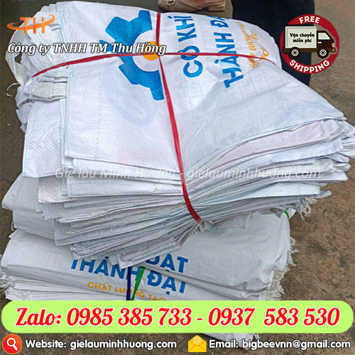 Bao tải trắng có quai xách đủ mọi kích thước Bao tải trắng có quai xách đủ mọi kích thước