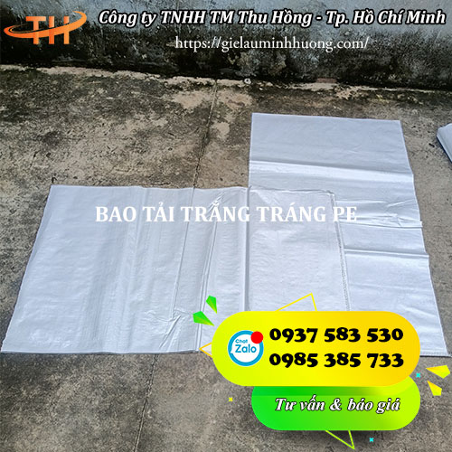 bao tải trắng tráng PE 70x110 lớn