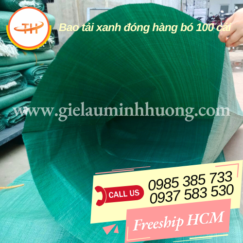 Bao tải xanh đóng hàng chống nước, chống bụi Bao tải xanh đóng hàng chống nước, chống bụi
