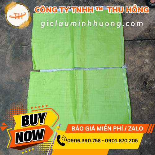 Bao tải xanh lá 50x70cm đựng nông sản Bao tải xanh lá 50x70cm đựng nông sản