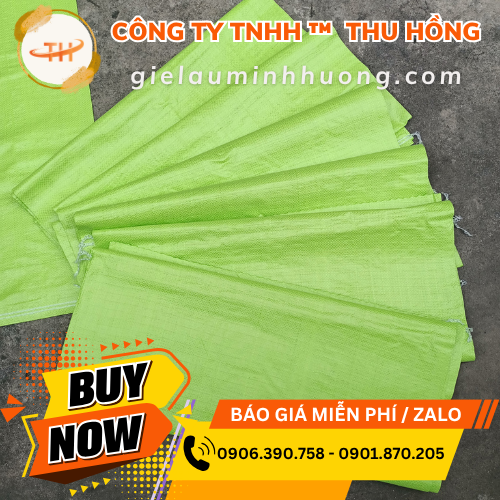 Bao tải xanh lá 50x70cm đóng hàng chuẩn 25kg Bao tải xanh lá 50x70cm đóng hàng chuẩn 25kg