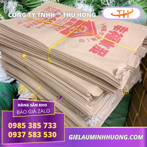 Bao tải xi măng giấy kraft in logo giá rẻ, chiết khấu cao  Bao tải xi măng giấy kraft in logo giá rẻ, chiết khấu cao