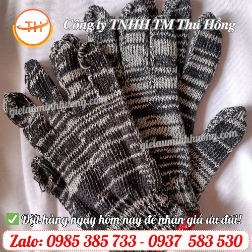 Bao tay bảo hộ len muối tiêu cho công nhân Bao tay bảo hộ len muối tiêu cho công nhân