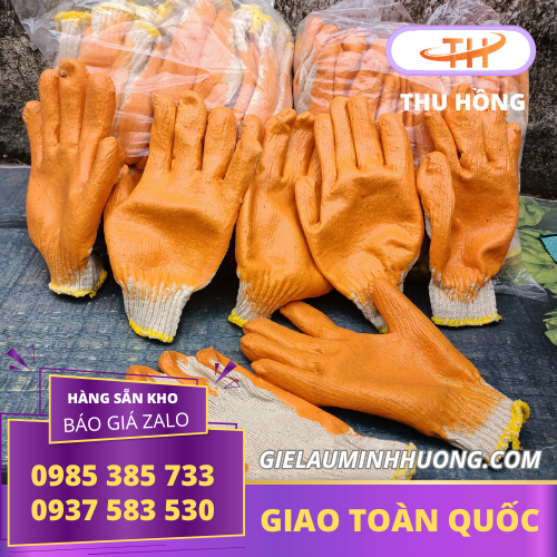 Bao tay bảo hộ len nhúng nhựa 1 mặt đủ loại 40g - 60g - 80g Bao tay bảo hộ len nhúng nhựa 1 mặt đủ loại 40g - 60g - 80g