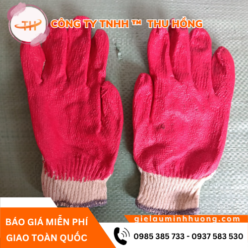 Bao tay bảo hộ len nhúng nhựa lòng bàn tay Bao tay bảo hộ len nhúng nhựa lòng bàn tay