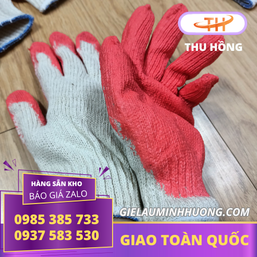 Bao tay bảo hộ len nhúng nhựa PVC 1 mặt chống trượt Bao tay bảo hộ len nhúng nhựa PVC 1 mặt chống trượt