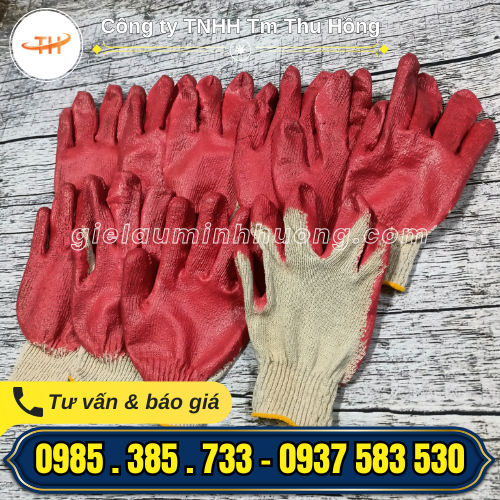 Bao tay bảo hộ phủ nhựa 40g 60g 80g Bao tay bảo hộ phủ nhựa 40g 60g 80g