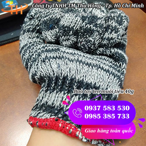 bao tay len muối tiêu 40g đàn hồi, co giãn tốt bao tay len muối tiêu 40g đàn hồi, co giãn tốt