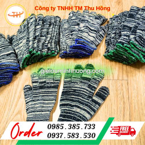 Bao tay len muối tiêu 70g dệt kim 10 Bao tay len muối tiêu 70g dệt kim 10