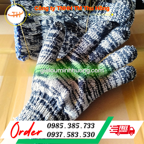 Bao tay len muối tiêu 70g dùng cho lao động sản xuất Bao tay len muối tiêu 70g dùng cho lao động sản xuất