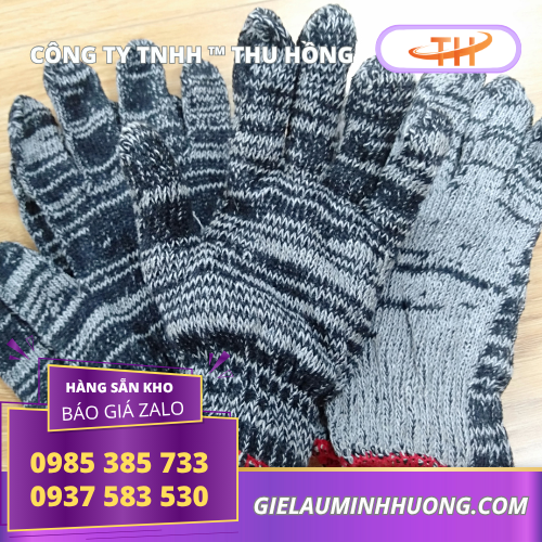 Bao tay muối tiêu 40gr viền đỏ bảo vệ tay an toàn Bao tay muối tiêu 40gr viền đỏ bảo vệ tay an toàn