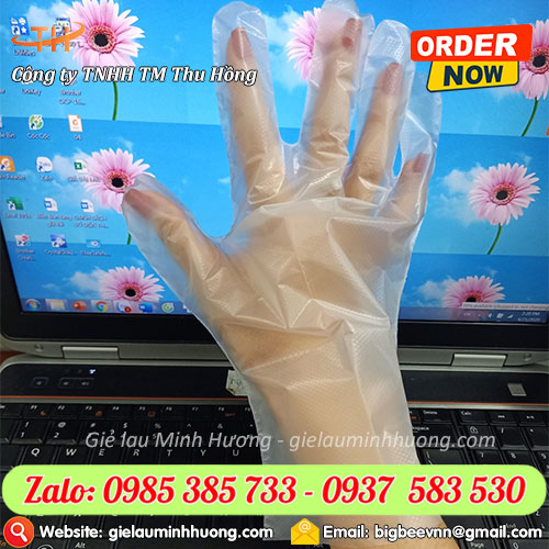 Bao tay nilon dùng 1 lần dẻo dai bền tốt Bao tay nilon dùng 1 lần dẻo dai bền tốt