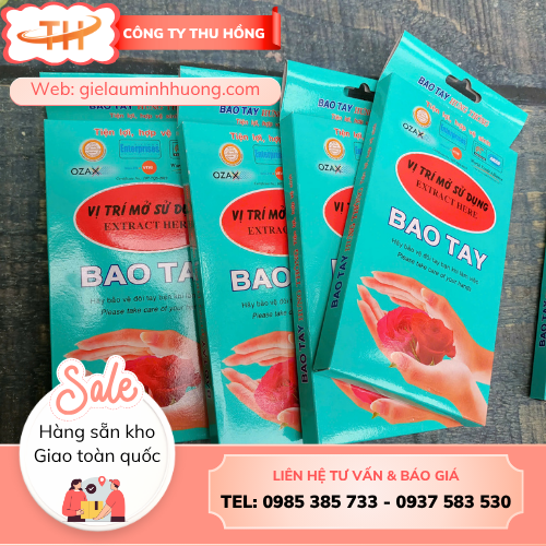 Bao tay nilon dùng một lần Bao tay nilon dùng một lần chống dầu mỡ, hoá chất