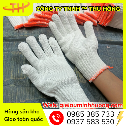 Bao tay poly cổ dài 70g màu trắng Bao tay poly cổ dài 70g màu trắng