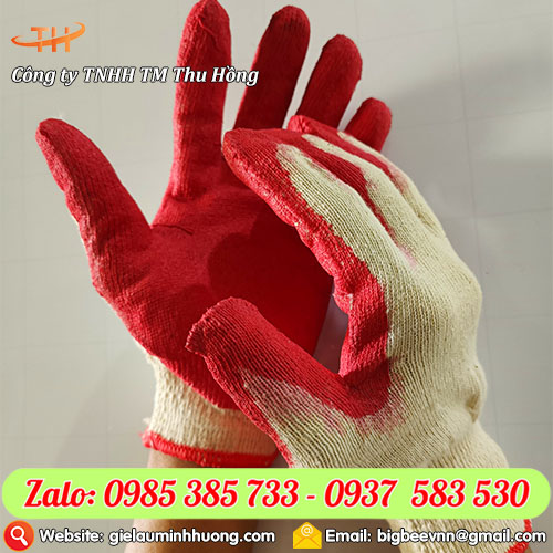 Bao tay sợi len nhúng nhựa kim 10 Bao tay sợi len nhúng nhựa kim 10
