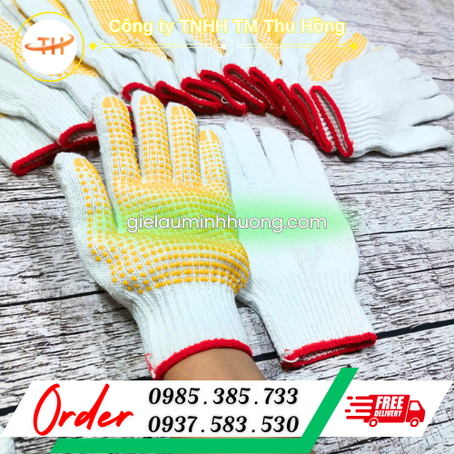 Bao tay sợi len phủ hạt nhựa 85g