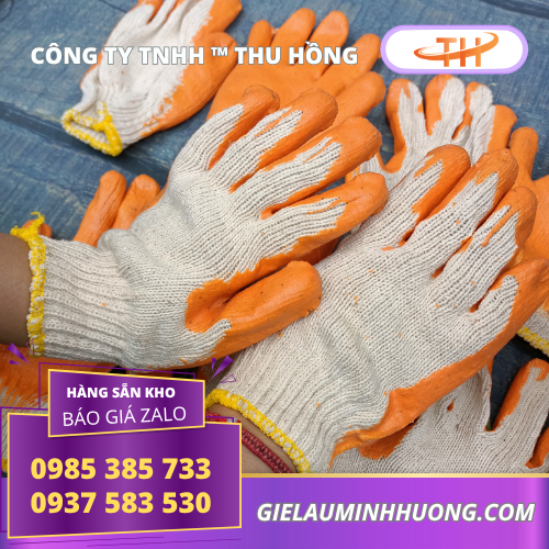 Bao tay sợi phủ nhựa lòng bàn tay dễ sử dụng Bao tay sợi phủ nhựa lòng bàn tay dễ sử dụng