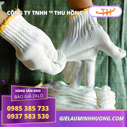 Bao tay sợi poly trắng 60g dệt kim siêu chắc Bao tay sợi poly trắng 60g dệt kim siêu chắc