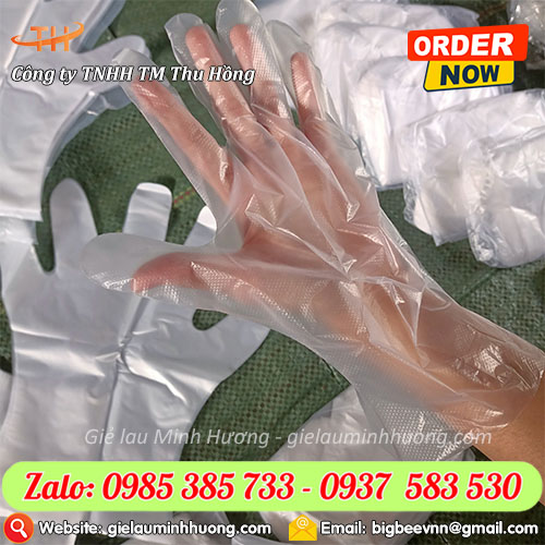 Bao tay xốp trắng gai dùng 1 lần an toàn Bao tay xốp trắng gai dùng 1 lần an toàn