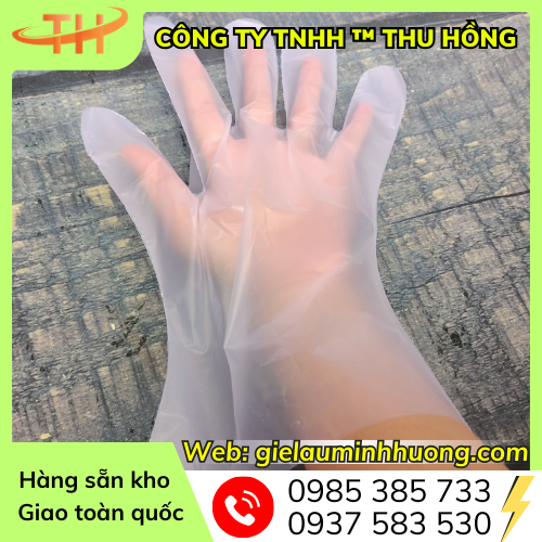 Bao tay xốp trắng làm từ nhựa nguyên sinh Bao tay xốp trắng làm từ nhựa nguyên sinh