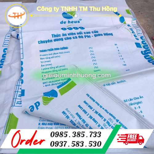 Bao thức ăn cá 25kg cho ngành chăn nuôi thủy sản Bao thức ăn cá 25kg cho ngành chăn nuôi thủy sản