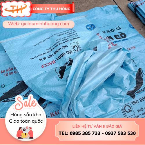 Bao thức ăn cá cũ dệt từ nhựa PP siêu chắc chắn Bao thức ăn cá cũ dệt từ nhựa PP siêu chắc chắn